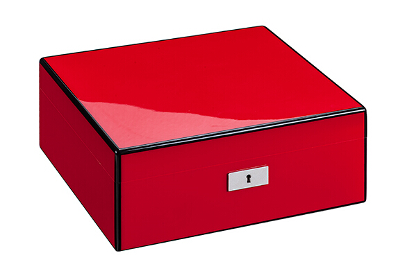 法拉利紅(hóng)色鋼琴烤漆雪茄盒（70支）