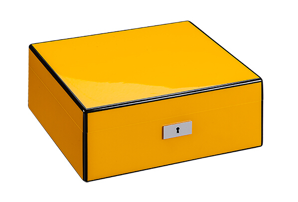 高(gāo)希巴黃色鋼琴烤漆雪茄盒（70支）